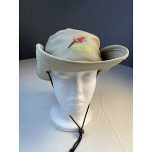 Khaki Men's hat safari outback Bush side snaps Costa Rica Embroidered Medium‎